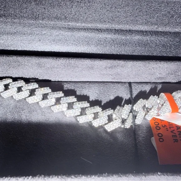 MOISSANIT  925 SILVER Monaco 8.5in bracelet 7.00CTW  $2500.00 - Picture 5 of 7